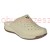 Beżowe klapki profilaktyczne damskie Enplus JL395-1 z szeroką gumą na cholewce