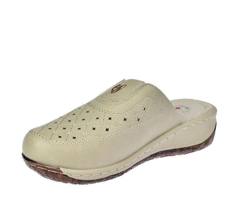 Enplus klapki damskie na koturnie z gumą na podbiciu