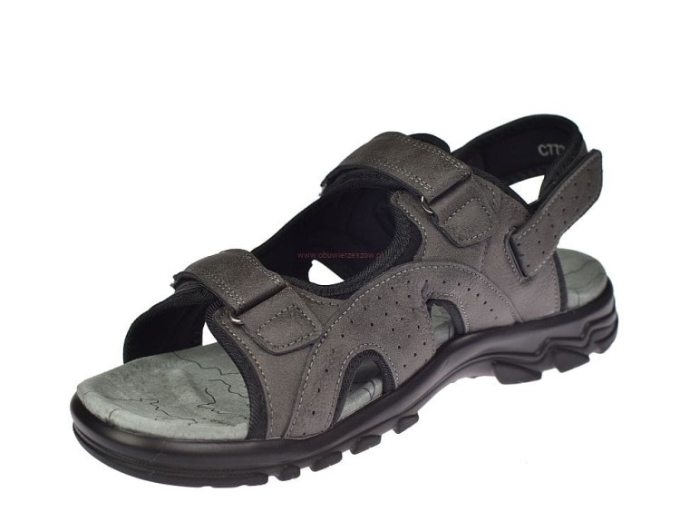 Duże sandały męskie szare C7726 na lato