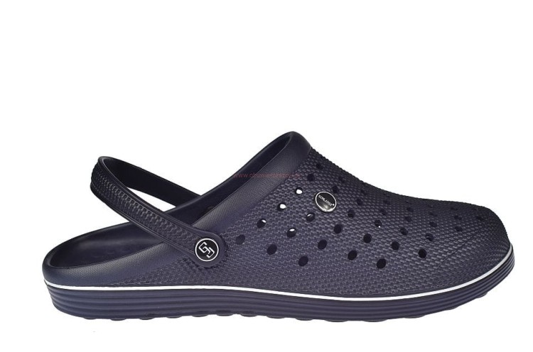 Wygodne chodaki męskie kroksy granatowe, idealne na działkę i basen