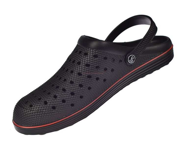 Lekkie męskie klapki laczki z pianki EVA w kolorze czarnym