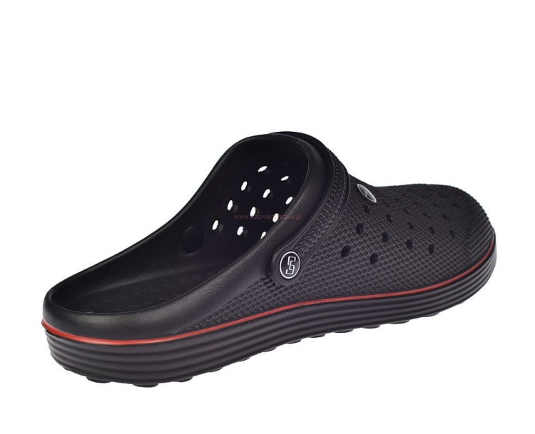 Duże męskie klapki laczki czarne, idealne na basen i działkę