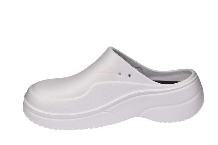 białe klapki do pracy w przemyśle spożywczym
