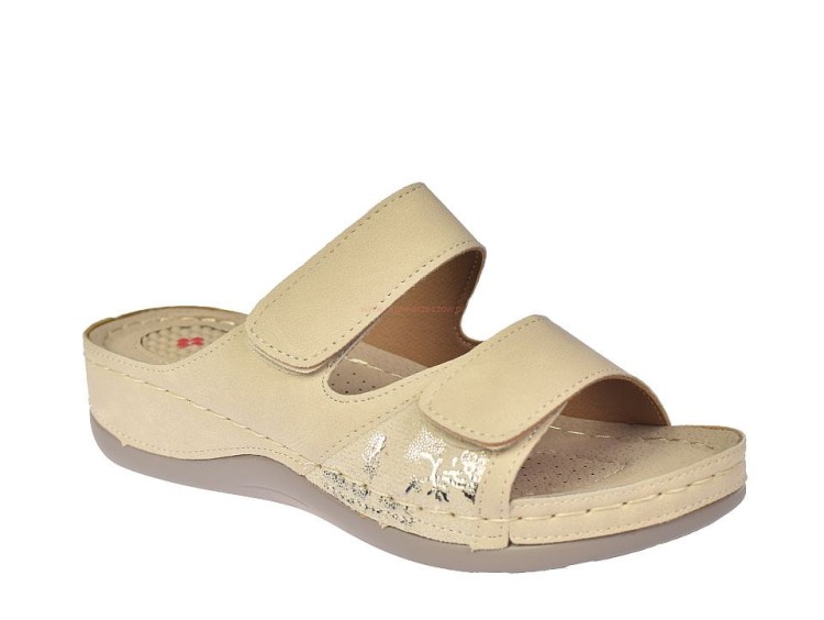 Damskie klapki z ulgą dla ostrogi piętowej – miękka strefa amortyzująca piętę, model KL-3-3017