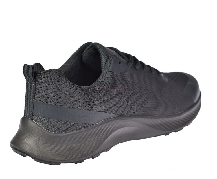 Szare buty sportowe męskie Lin Shi A8259 – widok z góry, przewiewna siatkowa cholewka