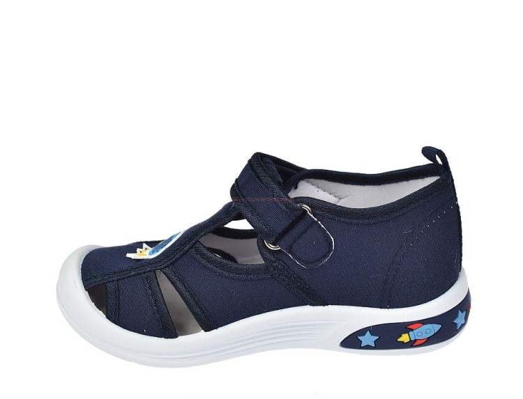 Sandałki na rzepy przedszkolne z białą podeszwą