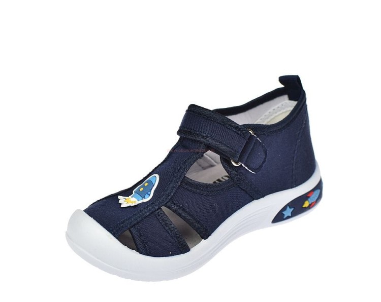 Trampki dziecięce z białą podeszwą sandałki