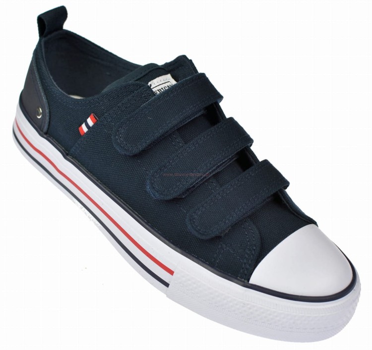 trampki na rzepy szkolne biała podeszwa