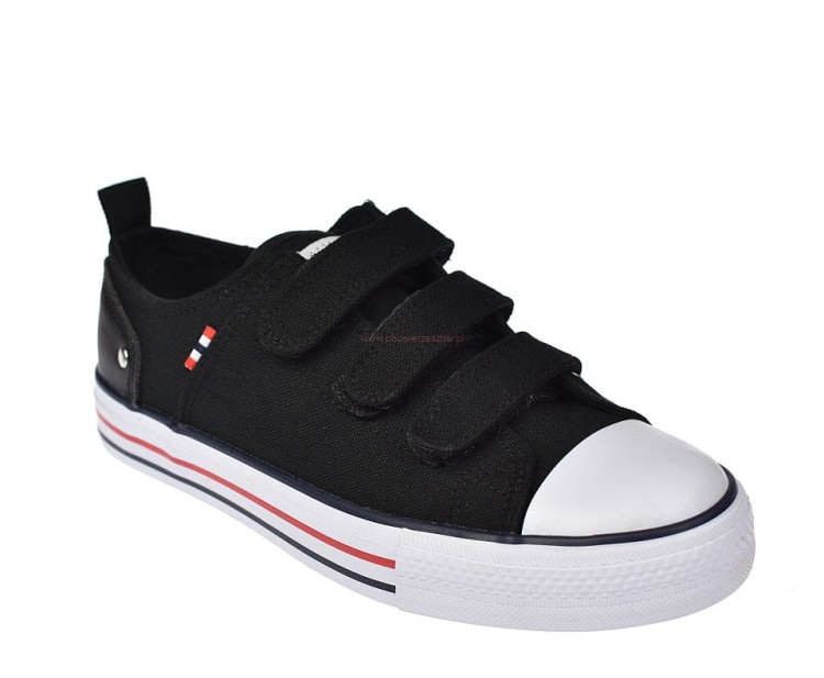 American trampki czarne na rzepy