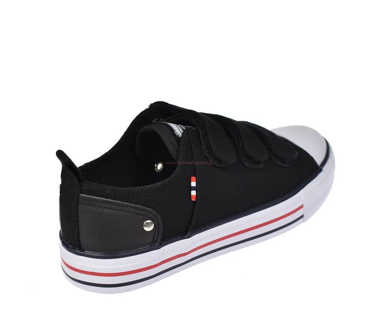 Trampki na rzepy z białą podeszwą nie rysujące