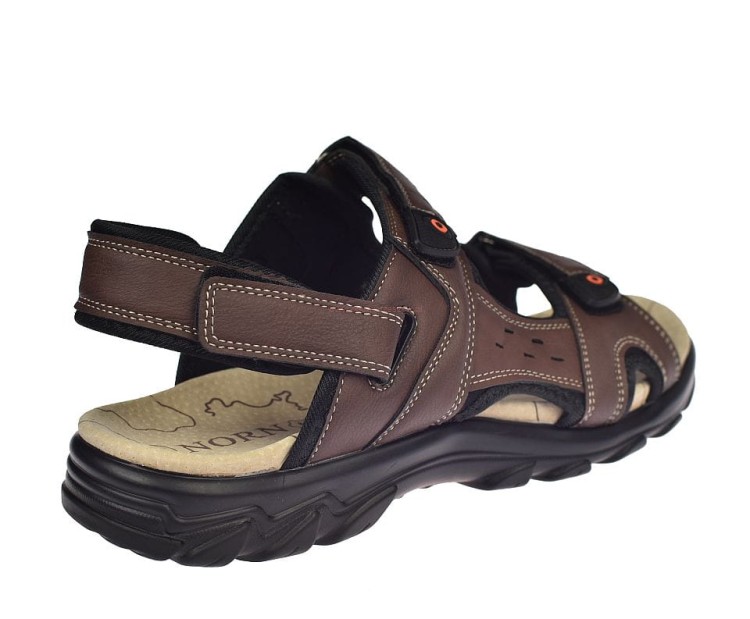 Sandały męskie z odpinanym paskiem na pięcie C7726 – duże rozmiary