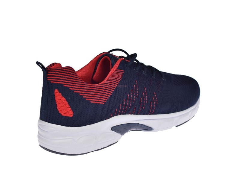 Buty sportowe męskie SA005 Castro granatowo-czerwone – widok z boku