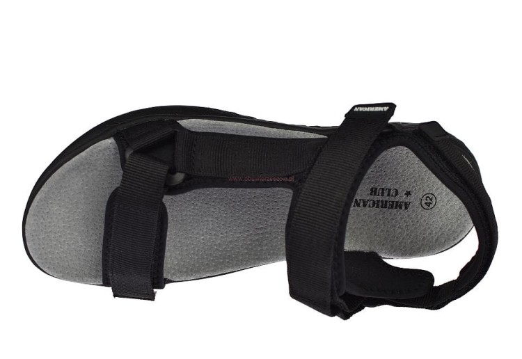 Męskie sandały American Club RL142/24 – zbliżenie na profilowaną wkładkę skórzaną