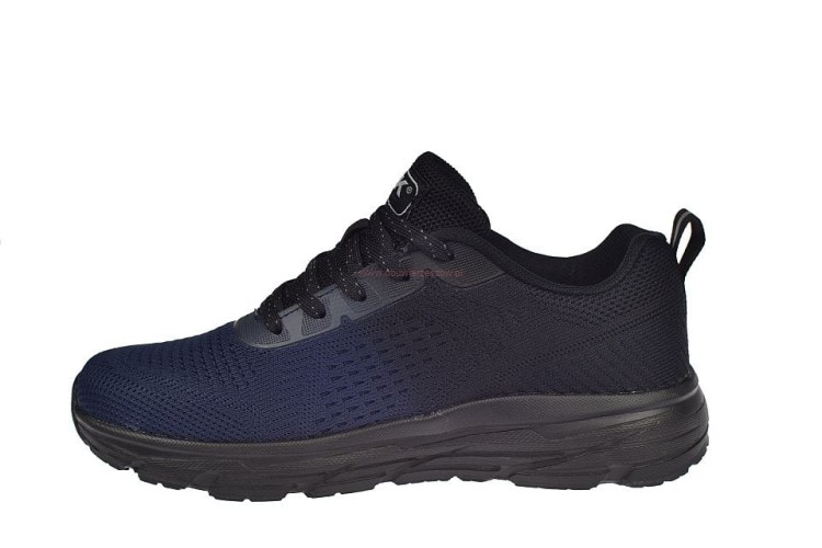 Czarno-granatowe buty sportowe DK VB17180 z siateczką – widok z boku