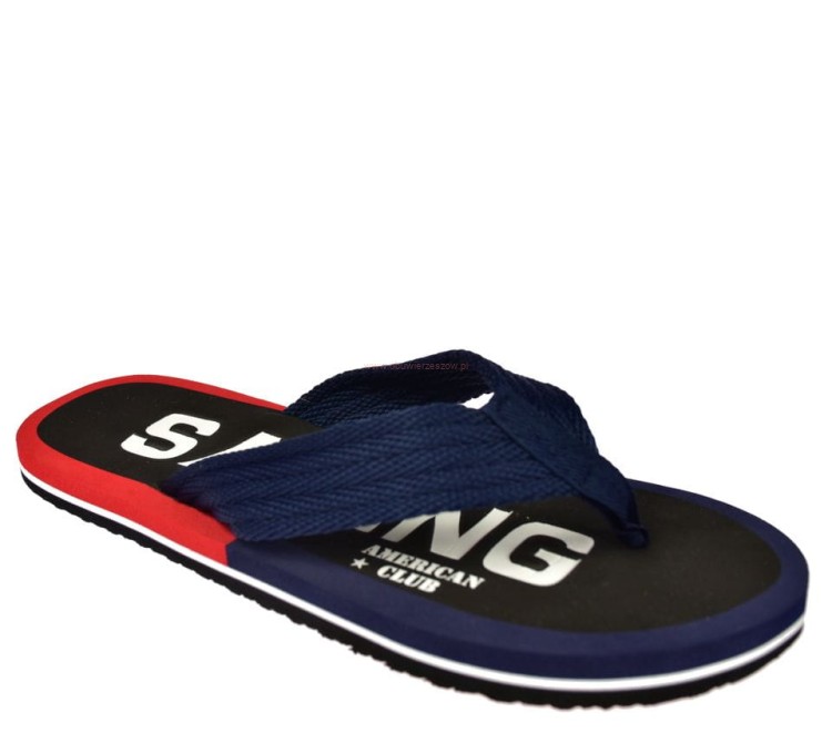 Japonki męskie z szerokim paskiem lekkie piankowe