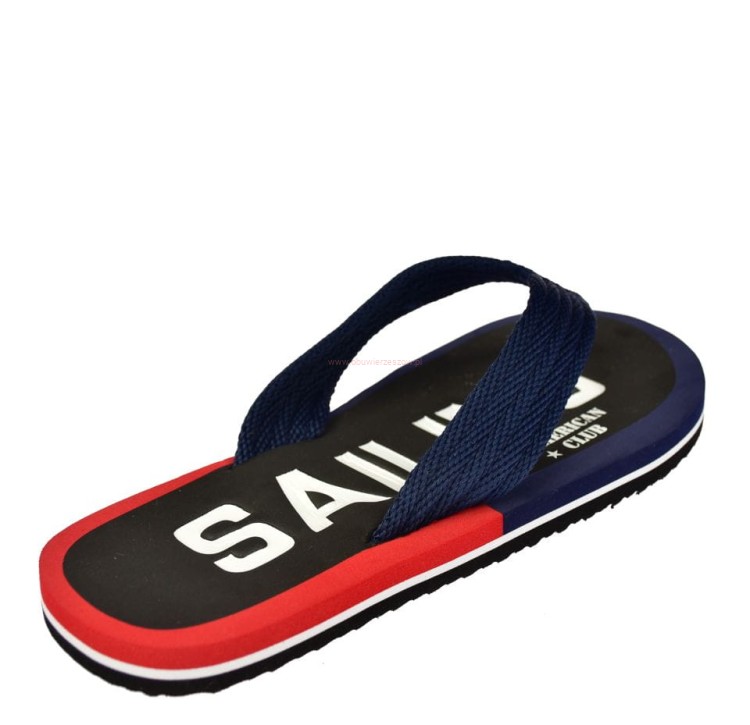 Japonki męskie American Club – model JP 02/20 w kolorze granatowo-czarnym