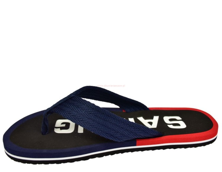 Męskie japonki z szerokim paskiem klapki basenowe