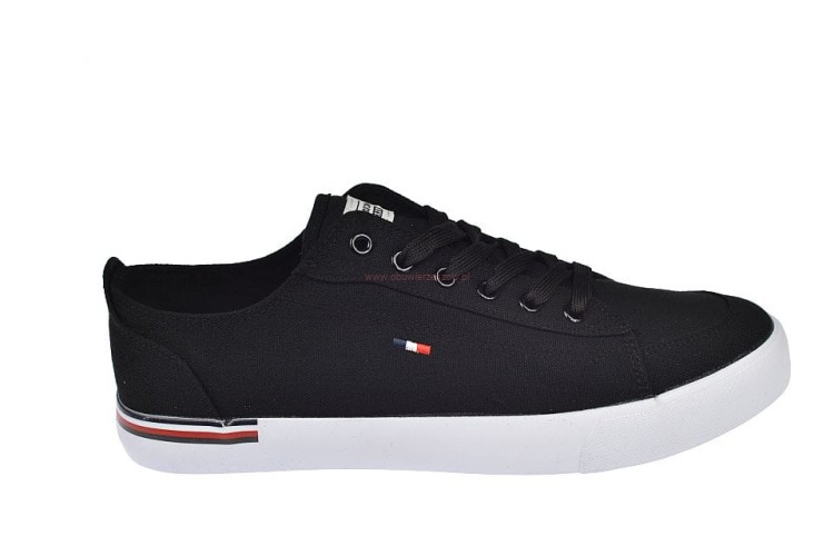 Tenisówki męskie do codziennego użytku – American Club LH113 czarne