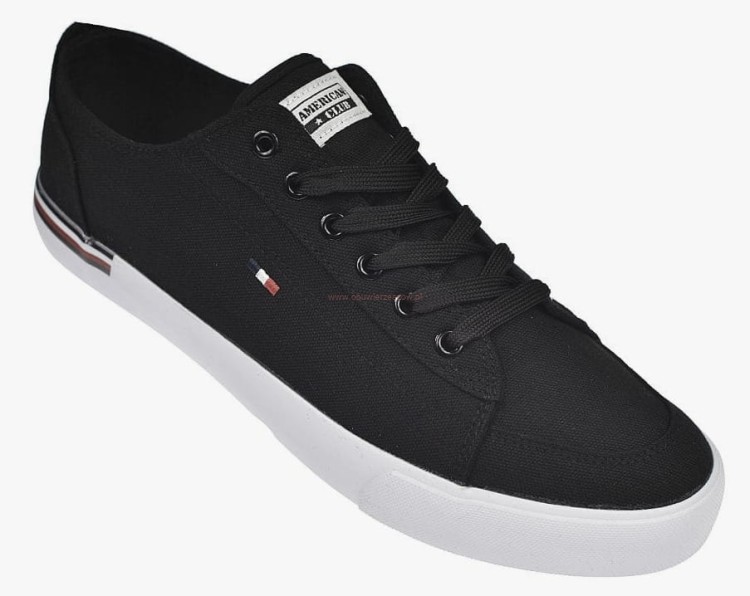 Trampki męskie sznurowane na białej podeszwie