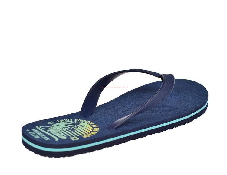 Letnie japonki męskie American Club – model JP01/20 z elastycznym paskiem