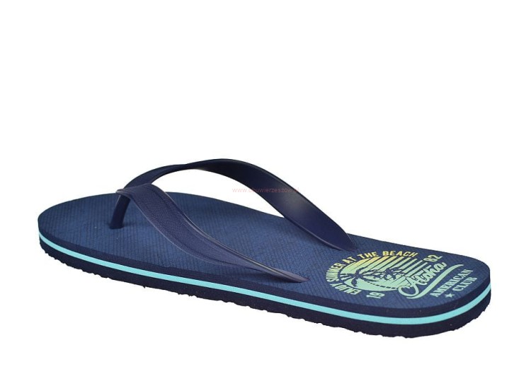 Klapki japonki męskie plażowe z gumowym paskiem