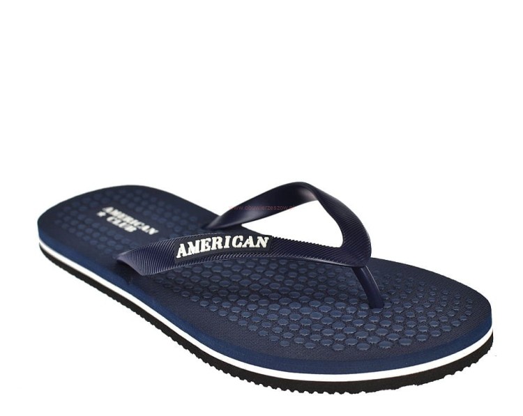 Zbliżenie na gumowy pasek japonek American Club NH110/23 – granat