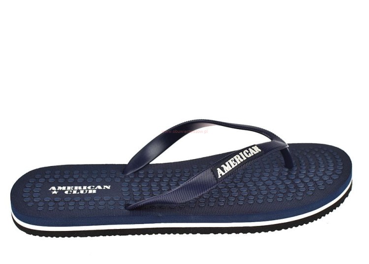 Letnie klapki męskie American Club NH 110/23 w kolorze granatowym