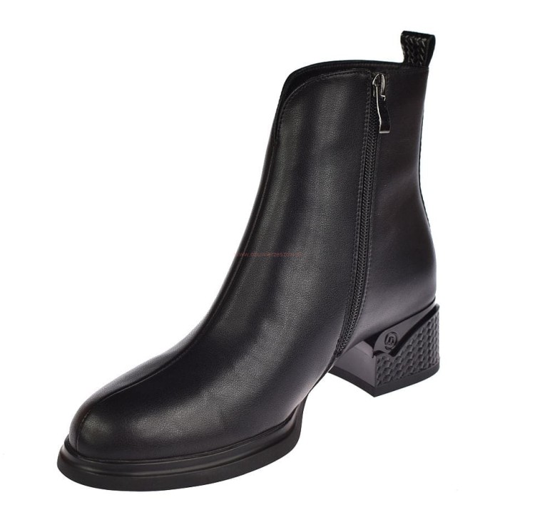 botki damskie Jankowski JK/B-3-201 czarne stylowe na obcasie