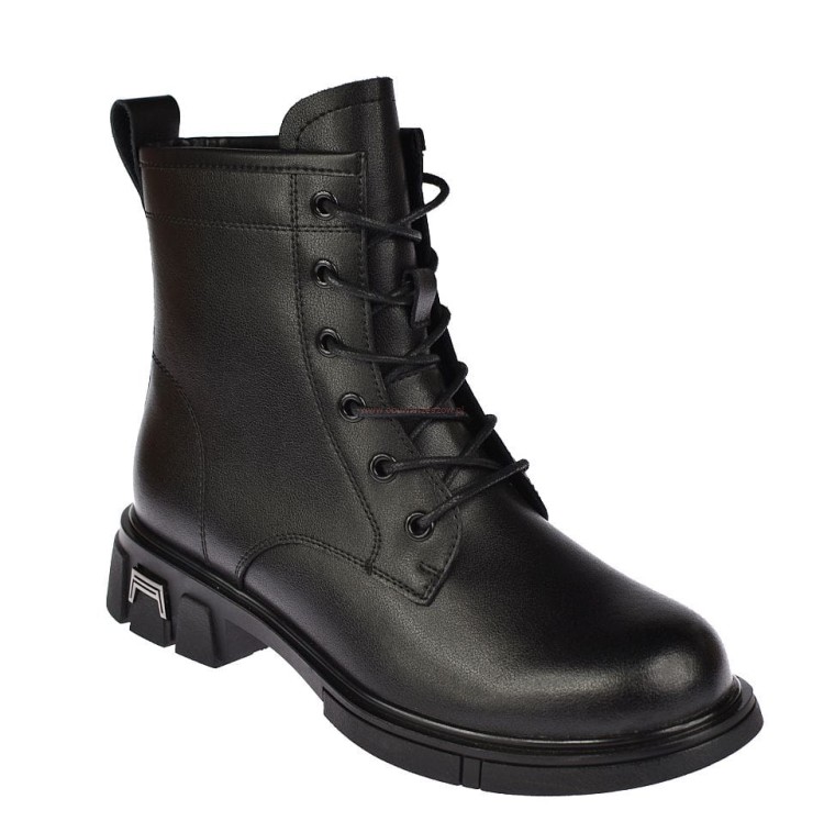 Skórzane botki damskie JK/B-3-106 zapinane na suwak z antypoślizgową podeszwą