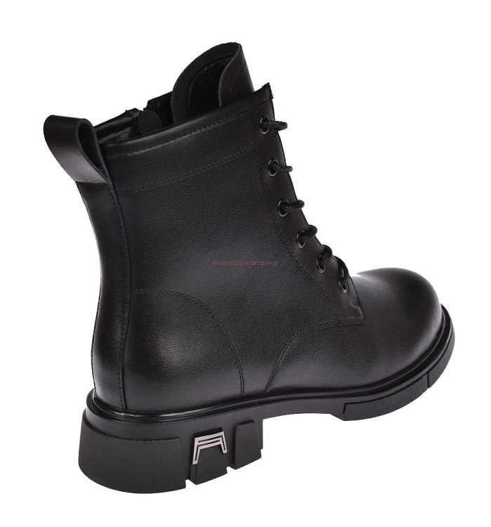 Stylowe niskie botki damskie Jankowski JK/B-3-106 czarne, wygodne i ocieplane