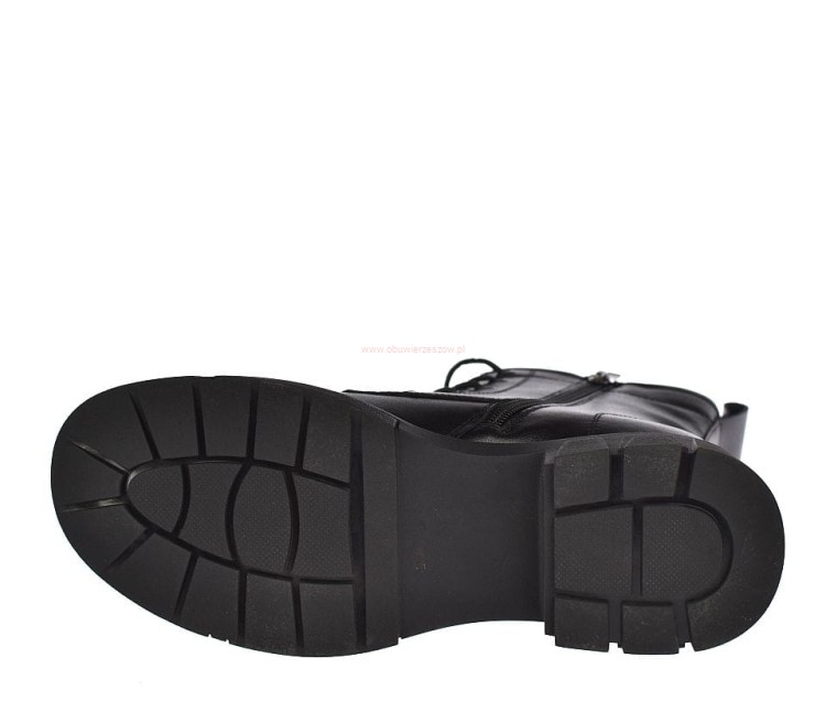 Skórzane botki damskie Jankowski JK/B-3-106 zapinane na suwak z antypoślizgową podeszwą