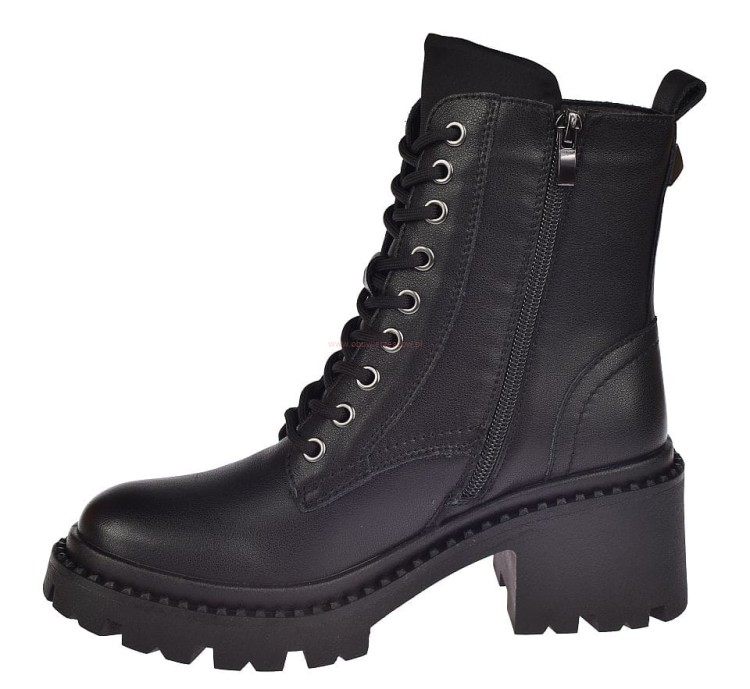 Botki skórzane damskie sznurowane glany