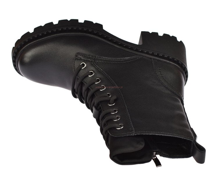 glany wysokie damskie ze skóry naturalnej