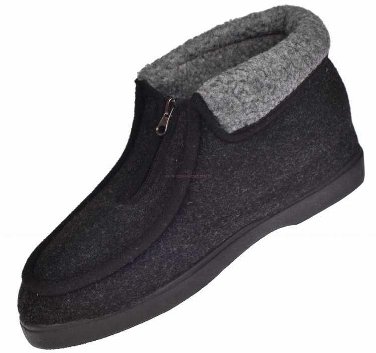 Kapcie męskie W080-2 – antypoślizgowa, solidna podeszwa