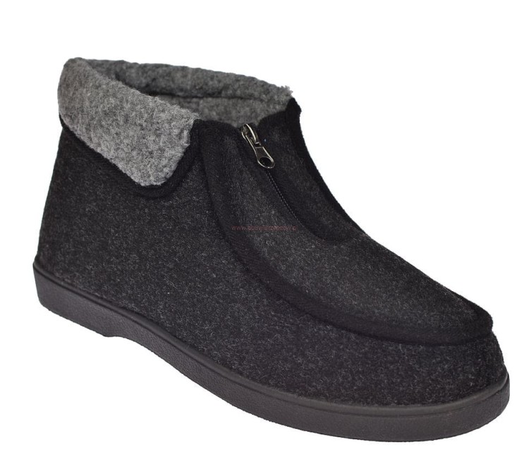 Ocieplane kapcie męskie W080-2 – wygodne wsuwane bambosze domowe