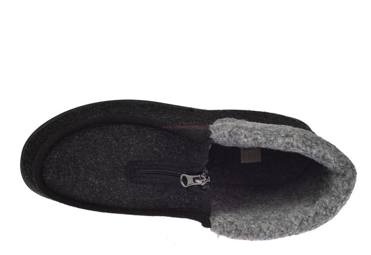 Bambosze męskie ocieplane W080-2 – wnętrze z miękkiego futerka