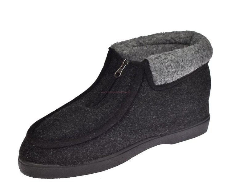 Bambosze męskie tatrzanka na suwak wysokie