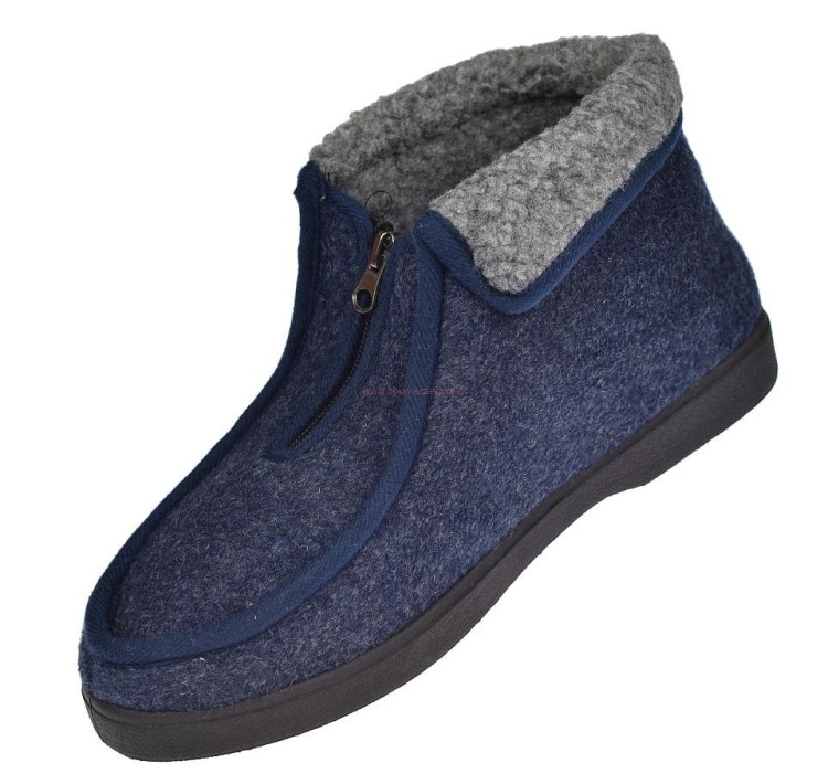 Kapcie męskie ocieplane zapinana na suwak