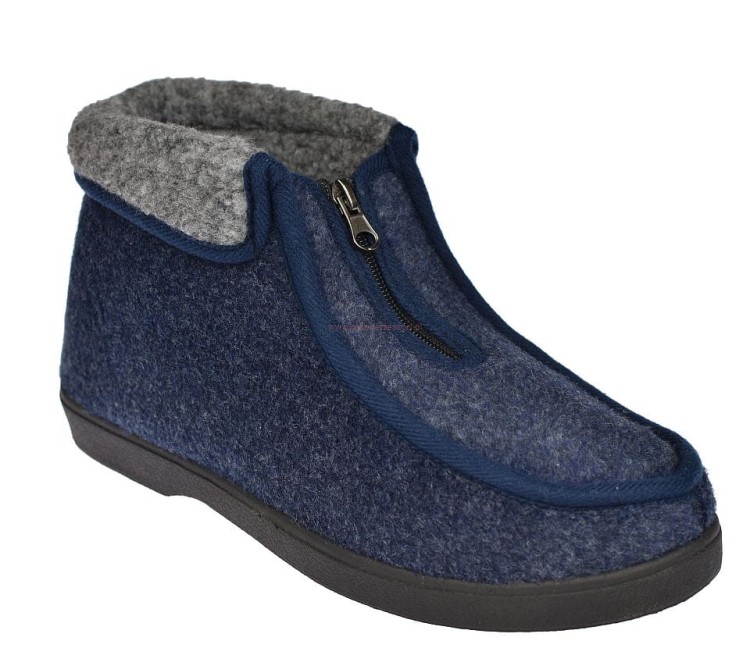 Kapcie wysokie ocieplane futerkiem bambosze