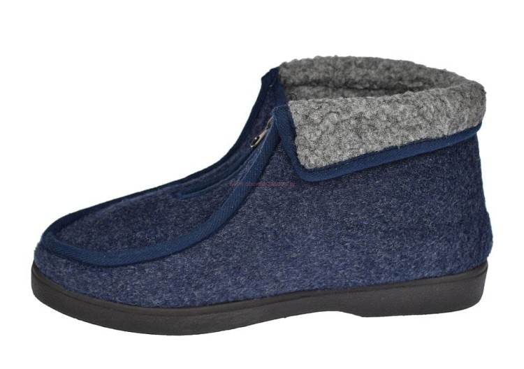 botki filcowe męskie kapcie ocieplane na suwak