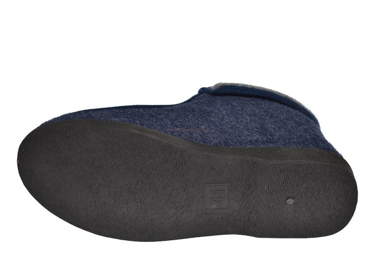 Kapcie męskie W080-2 granatowe – antypoślizgowa, solidna podeszwa