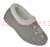 Kapcie damskie N16231 jasny popiel – ocieplane bambosze filcowe z haftem