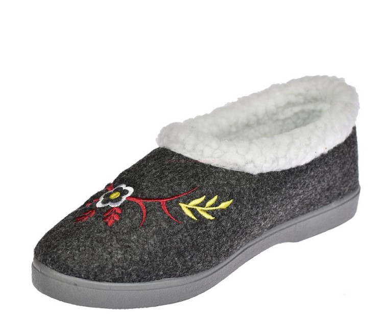 Bambosze damskie krótkie kapcie domowe ocieplane