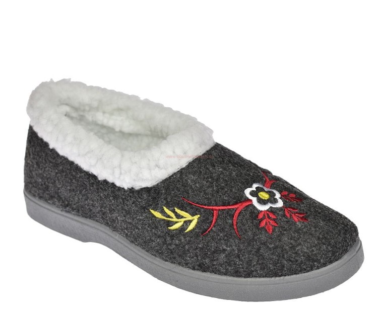 Kapcie domowe z piętą bambosze ocieplane