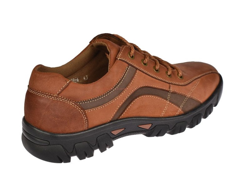 Brązowe półbuty męskie DBL229-4 – widok od tyłu
