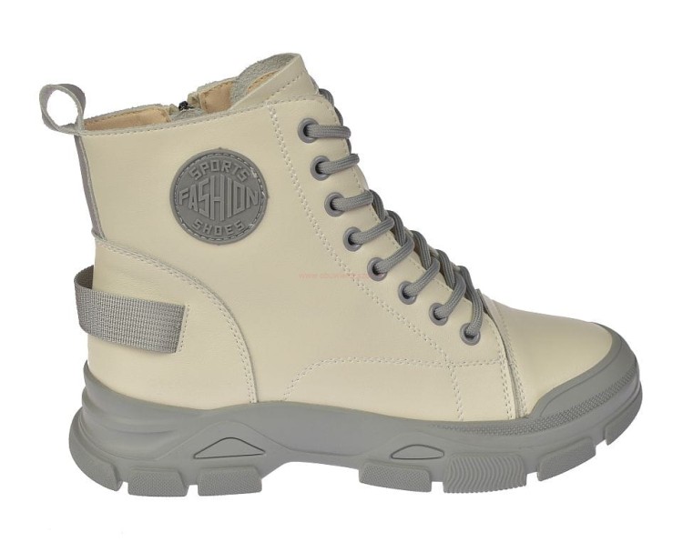 modne botki damskie białe za kostkę ocieplane