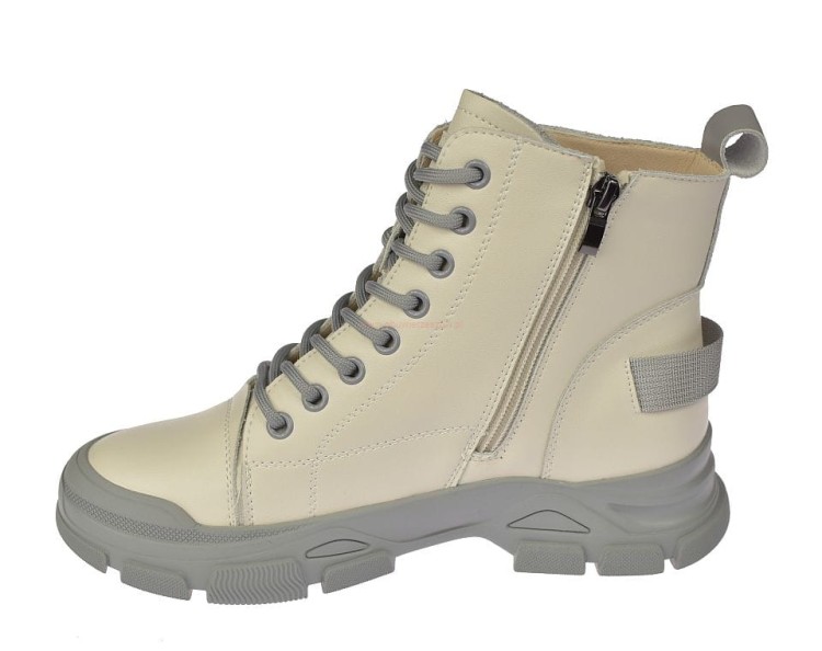 Botki damskie skórzane glany ocieplane na suwak