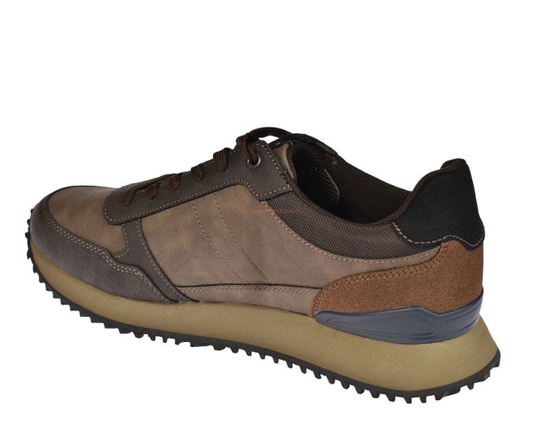 Buty sportowe męskie American Club RH168 Rhapsody brązowe – sznurowanie i dopasowanie