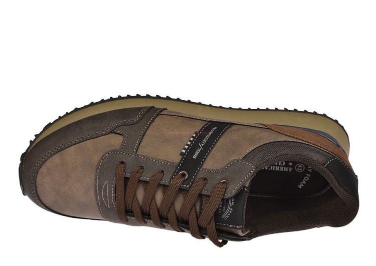 Buty męskie American Club RH168 Rhapsody brązowe – wkładka Memory Foam