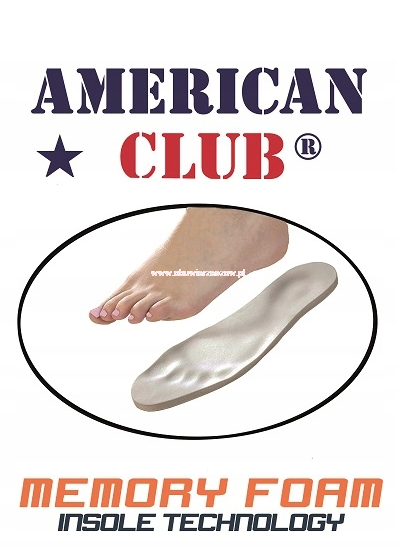 Buty męskie American Club RH168 Rhapsody brązowe – wkładka Memory Foam